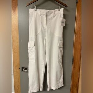 Ellen Tracy Linen Blend Cargo Pant medium NWT